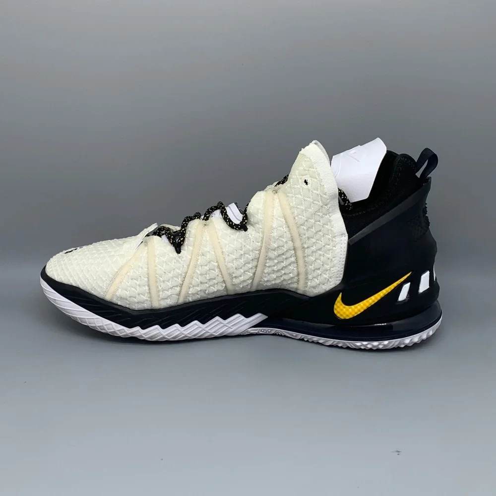 Nike LeBron 18 Black White Basketball Shoes CQ9283-100‎ Men’s Sz 13.5
